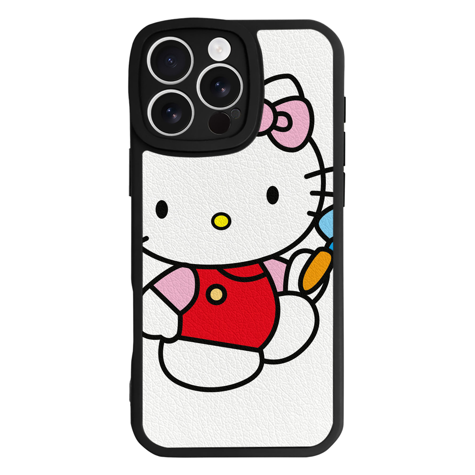 （画像用） Hello Kitty ハローキティ 【iPhone 16シリーズ対応】シリコンスマホケース（レザー調） 材質：シリコン